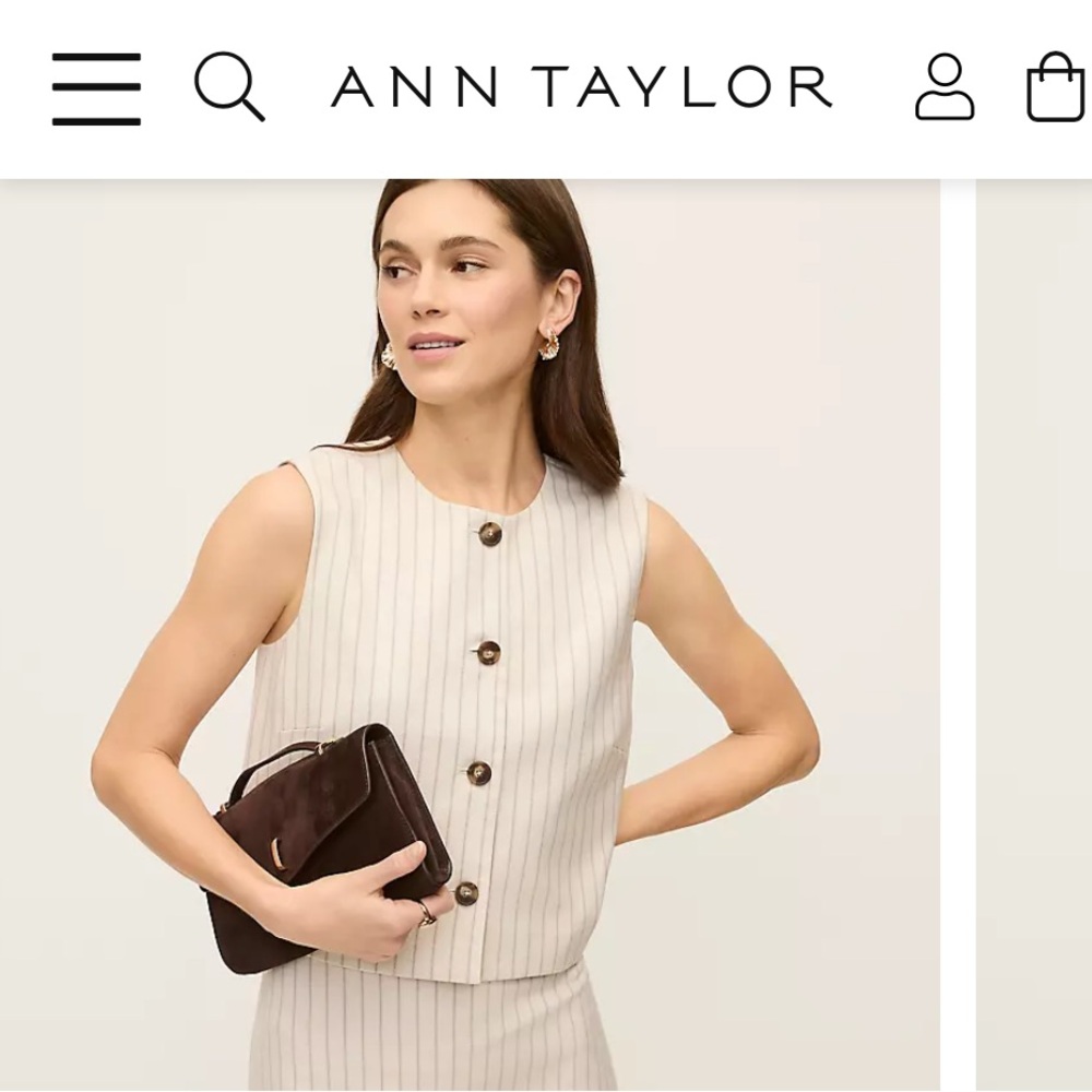 Ann Taylor Vest XL New